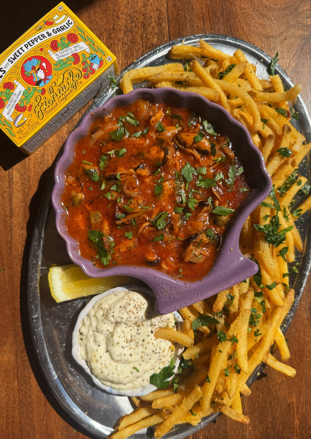 Sweet Pepper Moules Frites