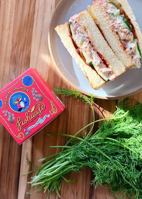 Smoked Salmon Sando on Milk Bread
